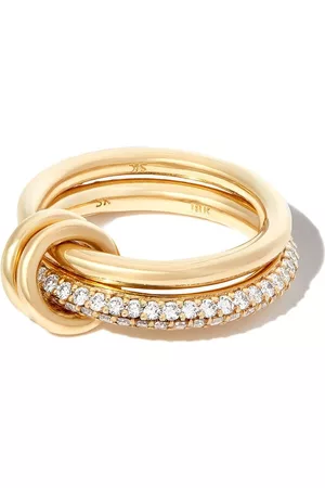 SPINELLI KILCOLLIN 18kt yellow petite Virgo 2 link diamond ring
