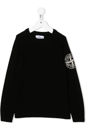 Stone Island Logo-embroidered knitted jumper