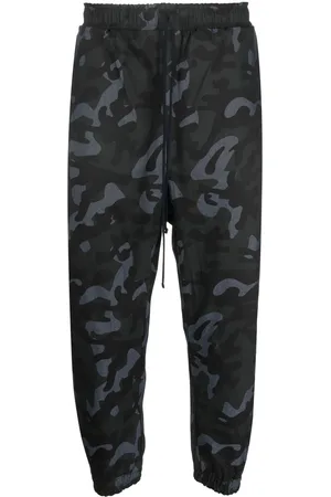 Alchemy Men Pants - Camouflage-print tapered trousers