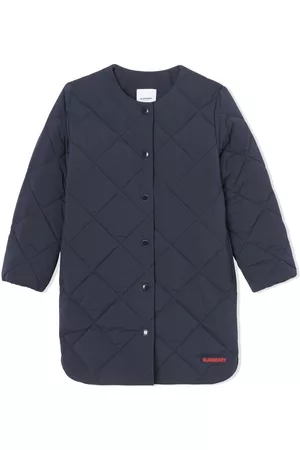 Burberry Girls Coats - Logo-appliqué quilted coat