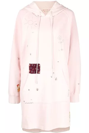 Marni Embroidered hoodie dress