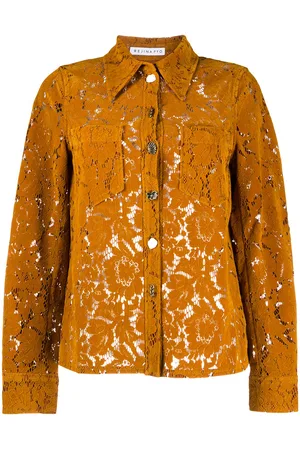 REJINA PYO Point-collar lace shirt