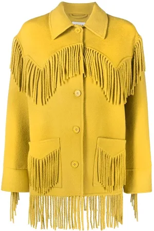 P.a.r.o.s.h. Women Coats - Fringed wool coat