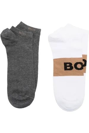 HUGO BOSS Two-pack logo-embroidered trainer socks