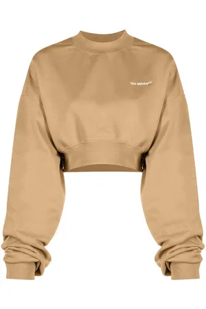 OFF-WHITE Logo-print cropped sweatshirt