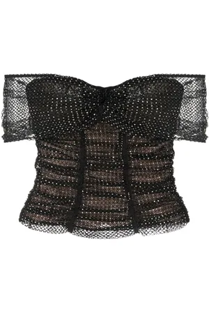 Self-Portrait Off-shoulder ruched top