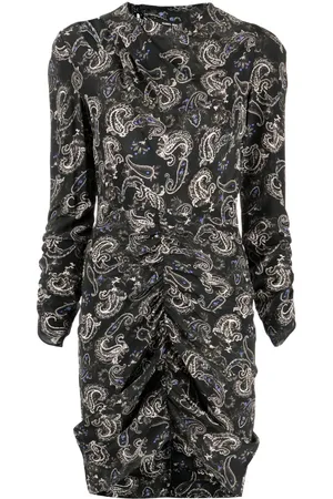Isabel Marant Paisley-print ruched minidress