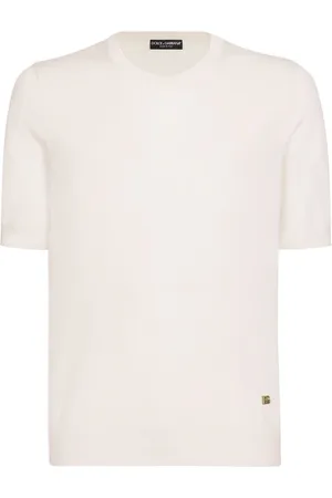 Dolce & Gabbana DG-logo short-sleeve silk jumper