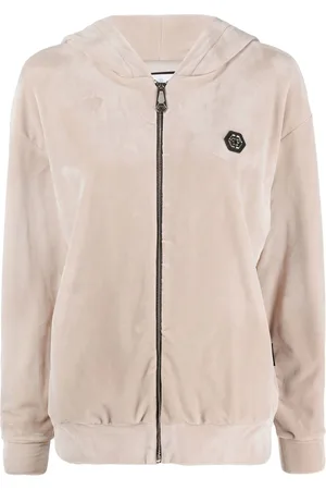 Philipp Plein Skull-appliqué zip-up hoodie