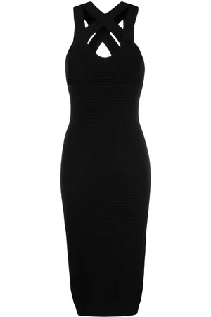 Patou Criss-cross straps midi dress