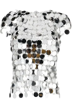 Paco rabanne Metallic-disks short-sleeved top