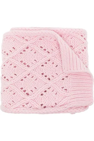 PRINGLE OF SCOTLAND Diamond eyelet-stitch wool scarf