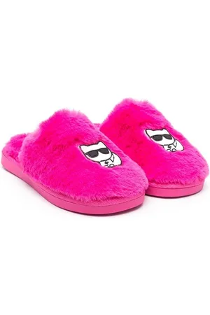 Karl Lagerfeld Girls Slippers - K/ikonik patch-detail slippers