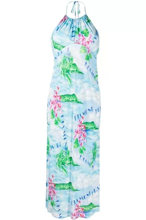 RIXO London Marylin diamond-postcard print dress