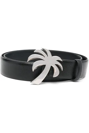 Palm Angels Palm Tree-buckle leather belt