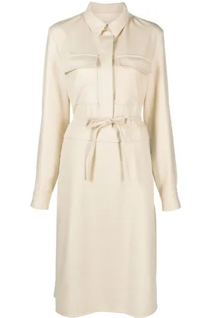 Jil Sander Belted wool shirt dress