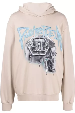 Philipp Plein Skull-print long-sleeve hoodie