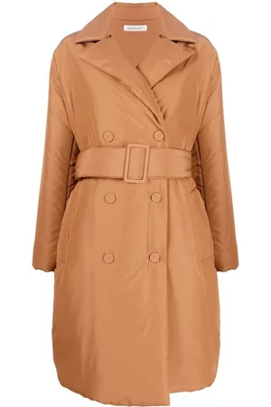 There Was One Belted padded coat