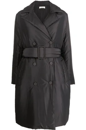 There Was One Belted padded coat