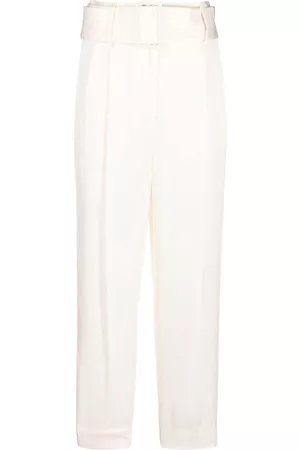 There Was One High-waisted belted trousers