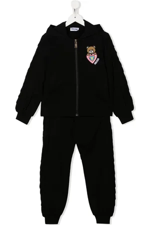 Moschino Teddy-appliqué hooded tracksuit