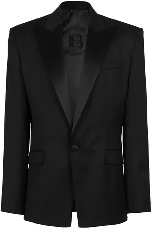 Balmain Satin-lapel blazer