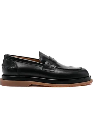Buttero Men Loafers - Piped-trim leather loafers