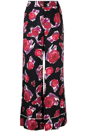 Marni Floral-print wide-leg trousers