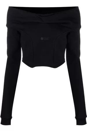 GCDS Off-shoulder cropped sweatshirt