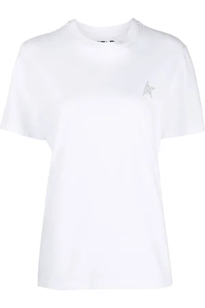 Golden Goose Glitter-logo cotton T-shirt