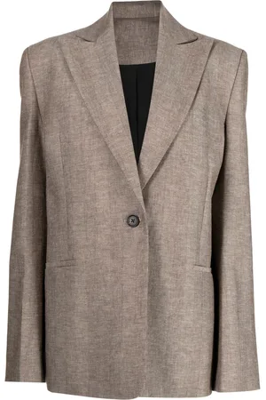 Gia Studios Single-breasted linen-cotton blazer
