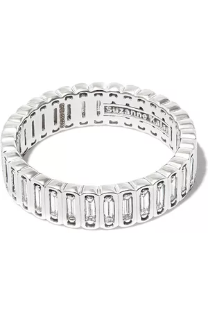 Suzanne Kalan 18kt white gold Inlay diamond eternity band ring