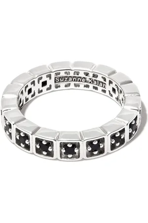 Suzanne Kalan 18kt white gold Inlay mini sapphire ring