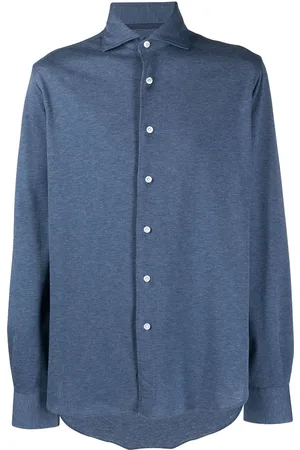 Orian Spread collar piqué shirt
