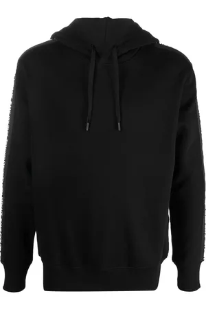 VERSACE Logo-tape pullover hoodie