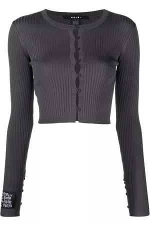 KSUBI Ribbed-knit button-down cardigan