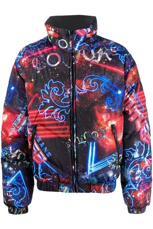 VERSACE Motif-print down-filled jacket