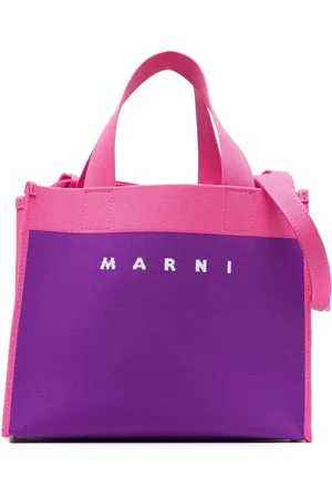 Marni Colour-block canvas tote bag