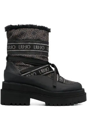 Liu Jo Monogram-print 70mm ankle boots
