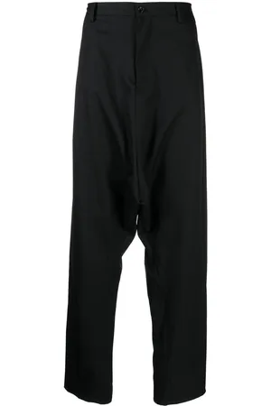 Sulvam Drop-crotch wool trousers