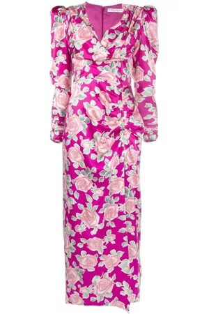 Alessandra Rich Floral-print long-sleeve dress