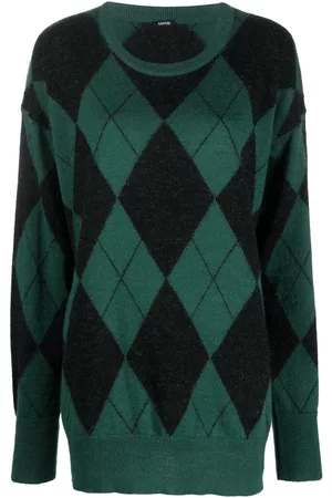 Aspesi Check-pattern knit jumper