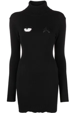 Chiara Ferragni Embroidered-motif long-sleeve dress