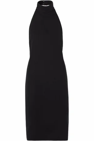 Burberry Funnel-neck silk bib dress