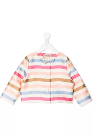 HUCKLEBONES LONDON Bow-detail striped jacket