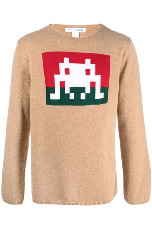 Comme des Garçons Space Invaders graphic-knit jumper