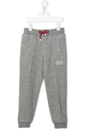 Brunello Cucinelli Logo-print cashmere trousers
