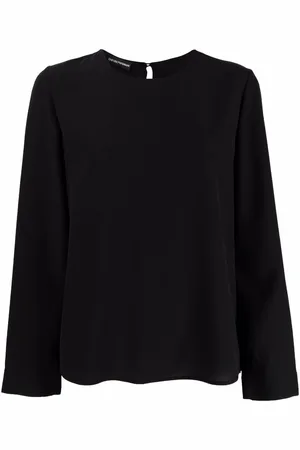 Emporio Armani Long-sleeve silk top