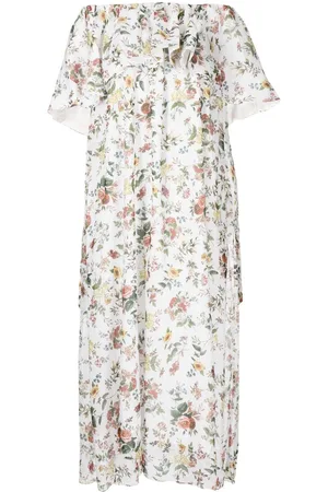 Erdem Floral-print ruffle-tiered dress
