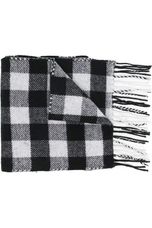 Woolrich Check-pattern fringed-edge scarf